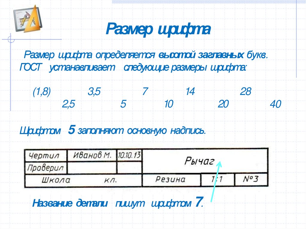 Размер шрифта