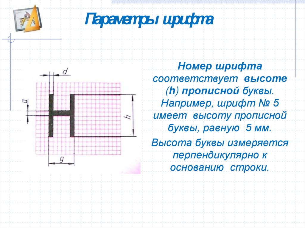 Параметры шрифта