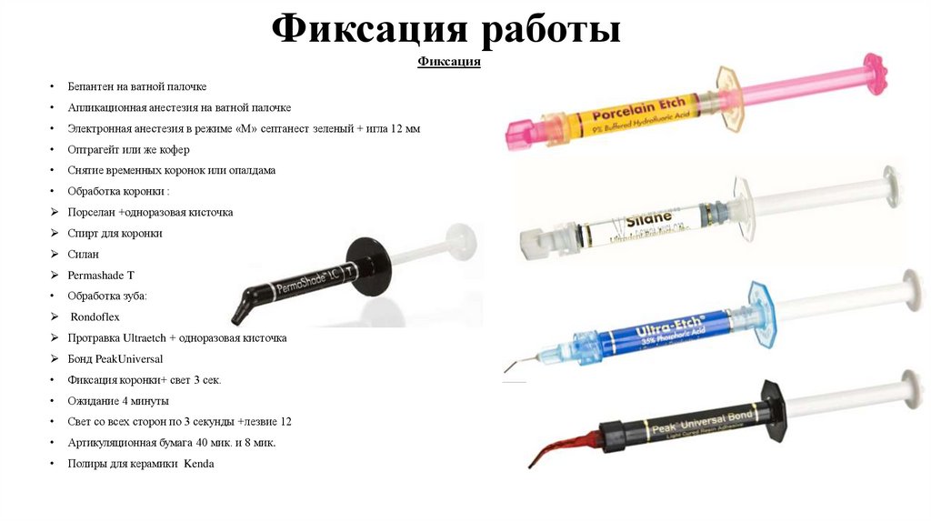 Фиксация работы