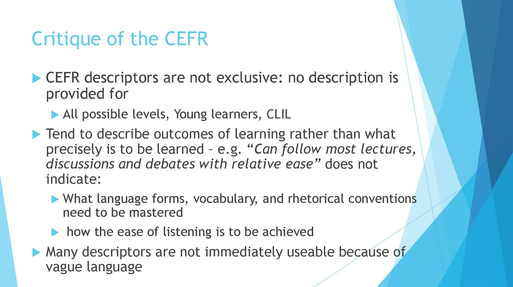 Critique of the CEFR
