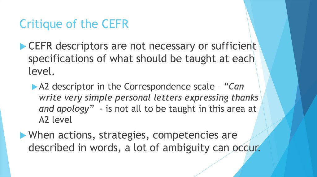 Critique of the CEFR