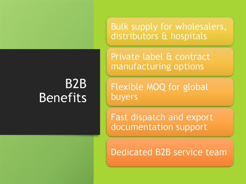 B2B Benefits