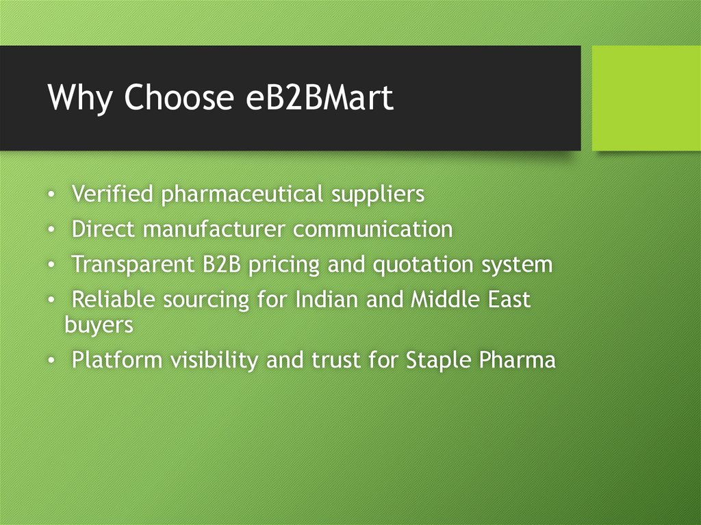 Why Choose eB2BMart
