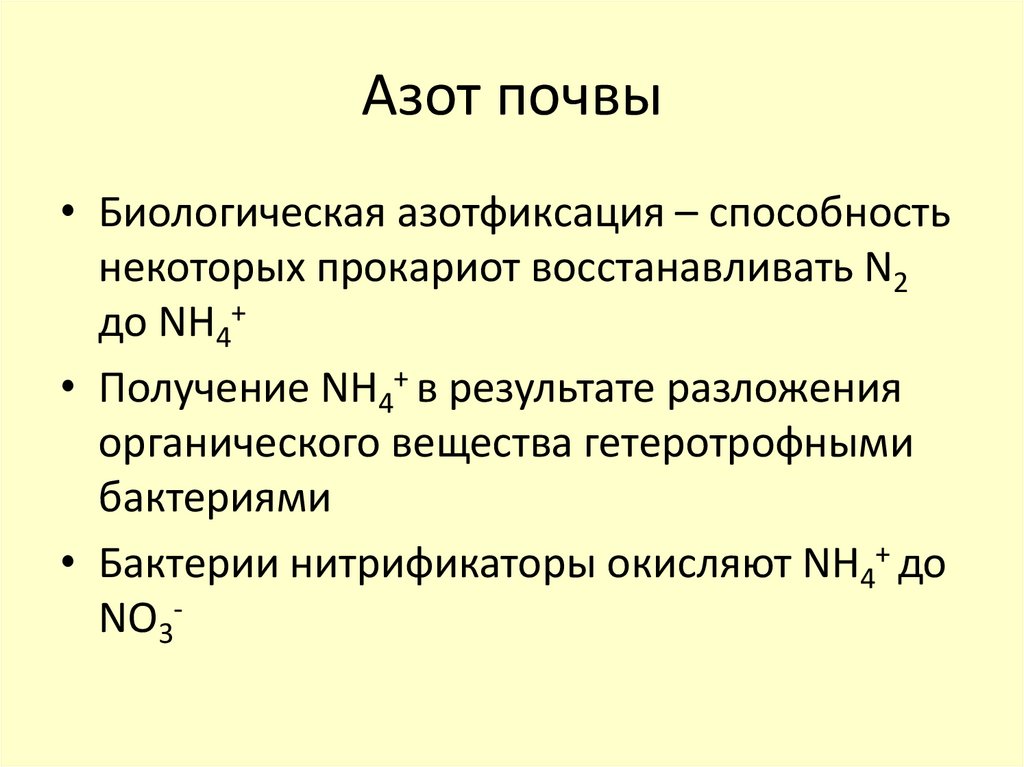 Азот почвы