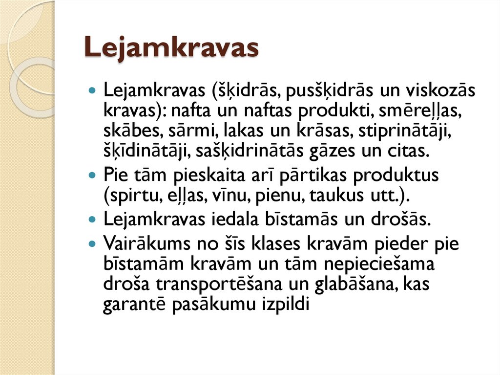 Lejamkravas
