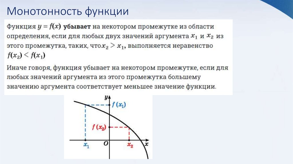 Монотонность функции