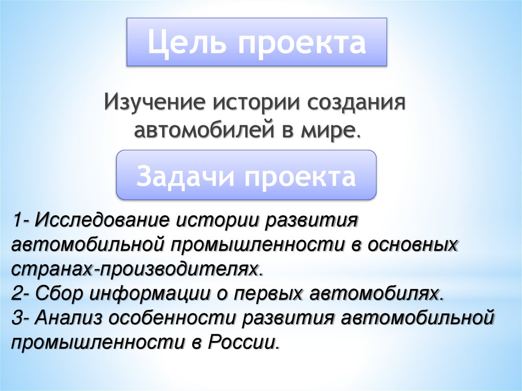 Цель проекта