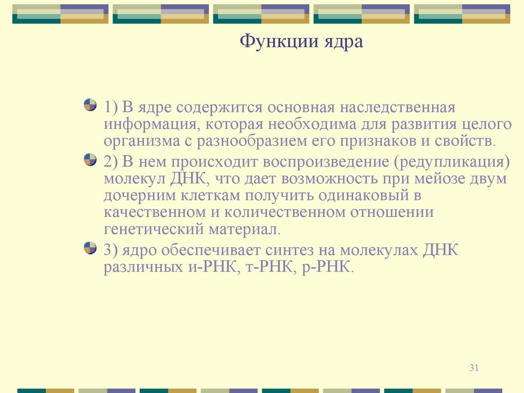 Функции ядра