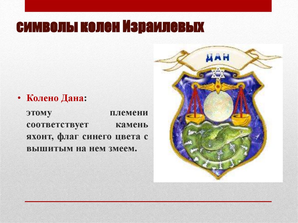 символы колен Израилевых