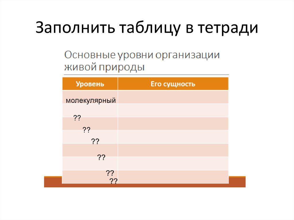 Заполнить таблицу в тетради