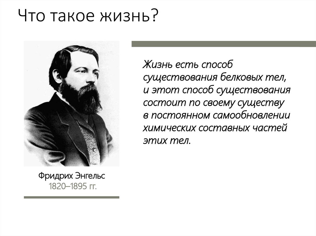 Что такое жизнь?