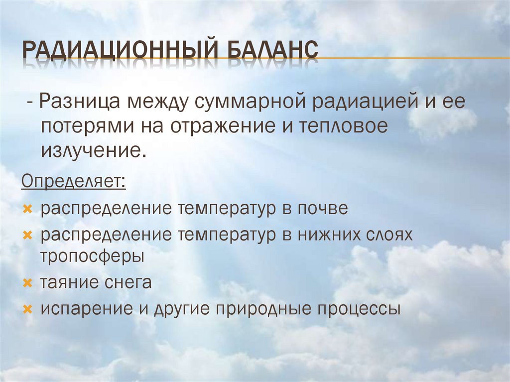 Радиационный баланс