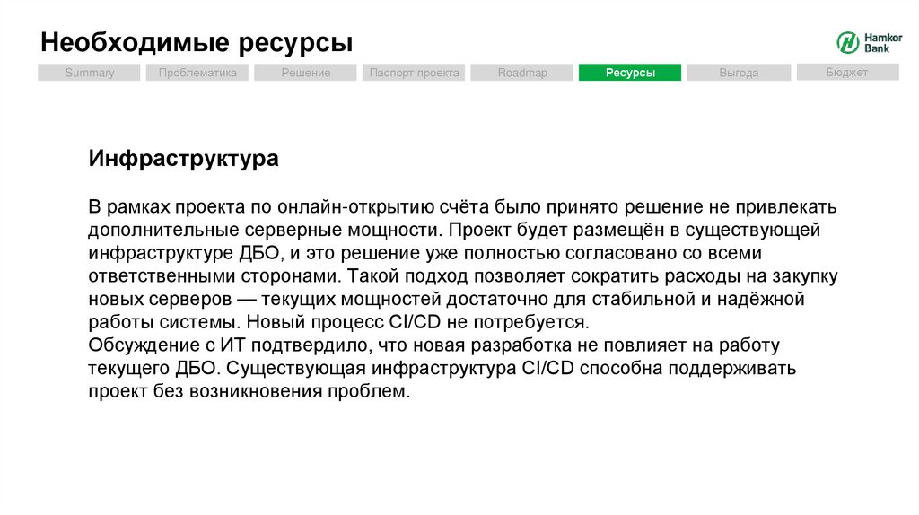 Необходимые ресурсы