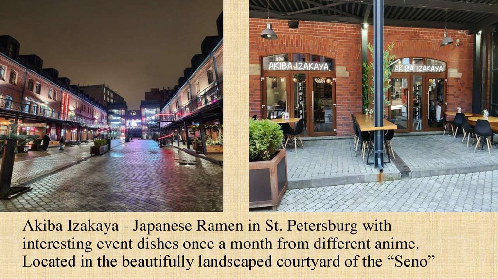 Akiba Izakaya - Japanese Ramen in St. Petersburg with interesting event dishes once a month from different anime. Located in