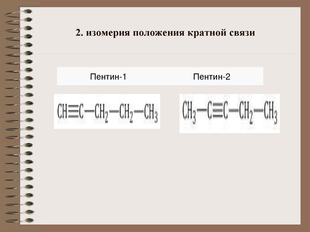 2. изомерия положения кратной связи