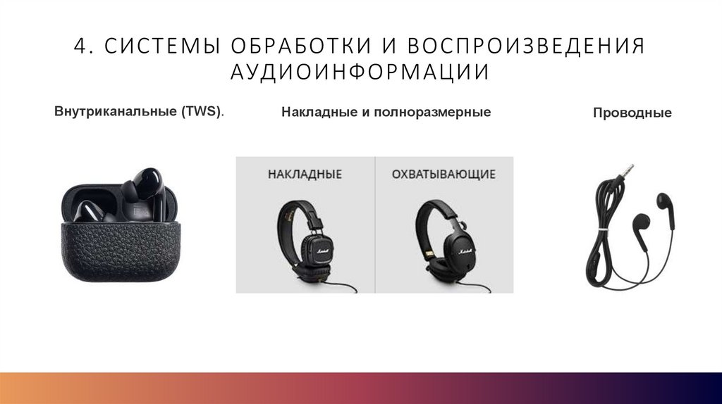 4. Системы обработки и воспроизведения аудиоинформации