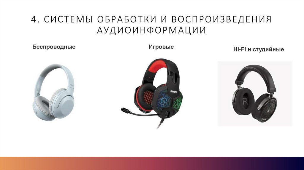 4. Системы обработки и воспроизведения аудиоинформации