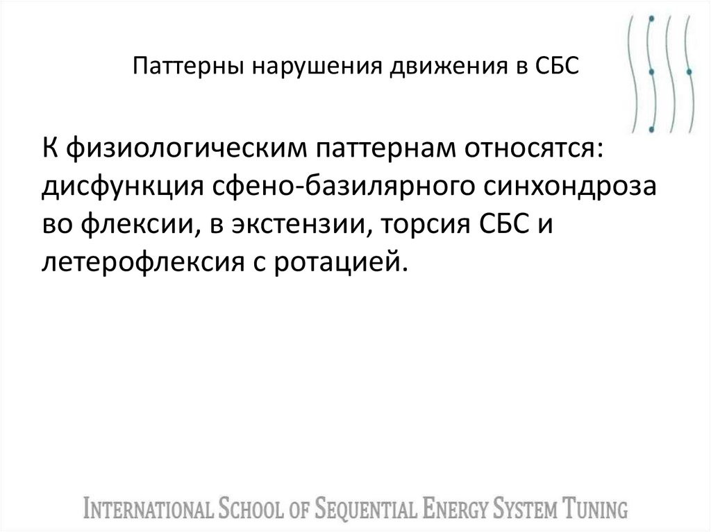 Паттерны нарушения движения в СБС