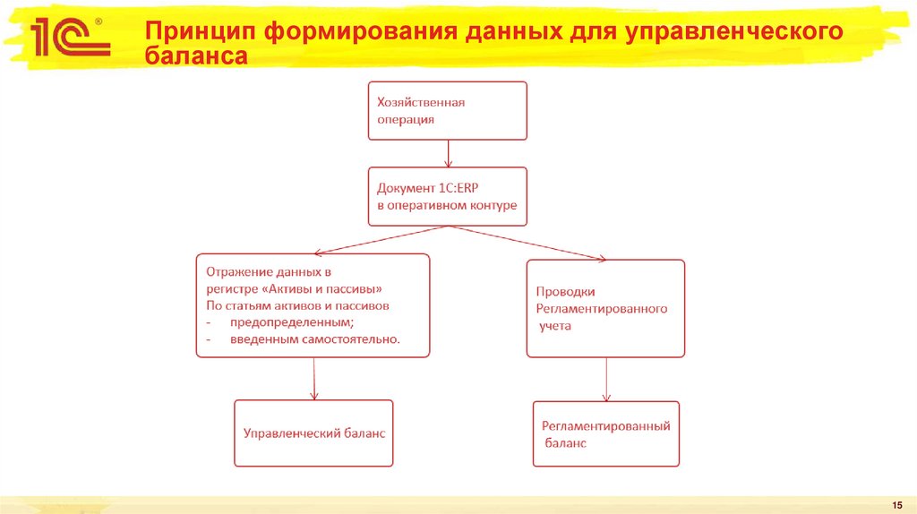 Принцип формирования данных для управленческого баланса