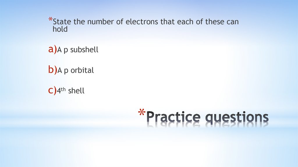 Practice questions