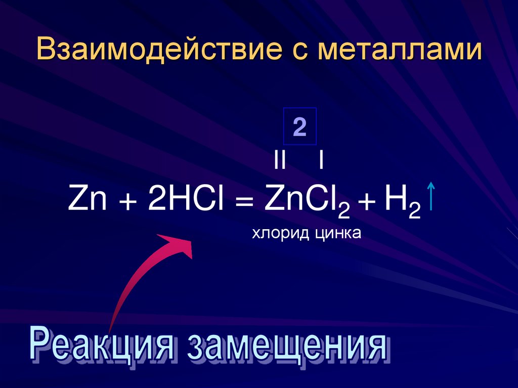 Взаимодействие с металлами