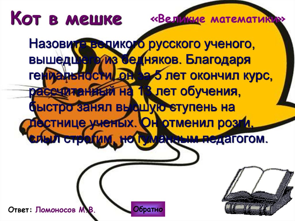 Кот в мешке