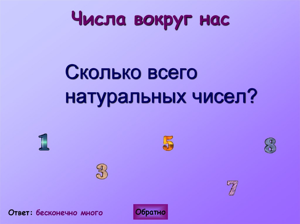 Числа вокруг нас