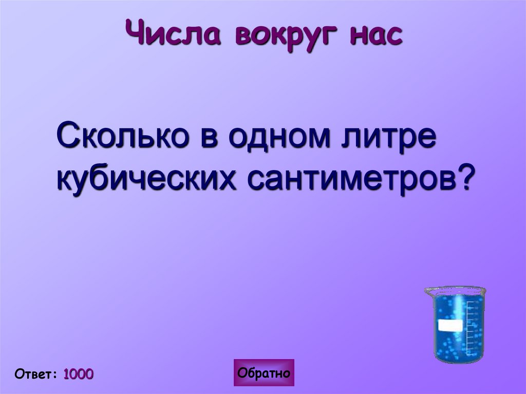 Числа вокруг нас