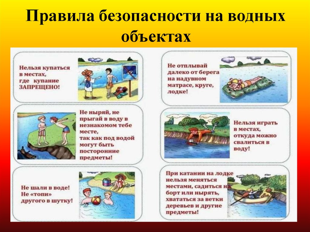 Правила безопасности на водных объектах