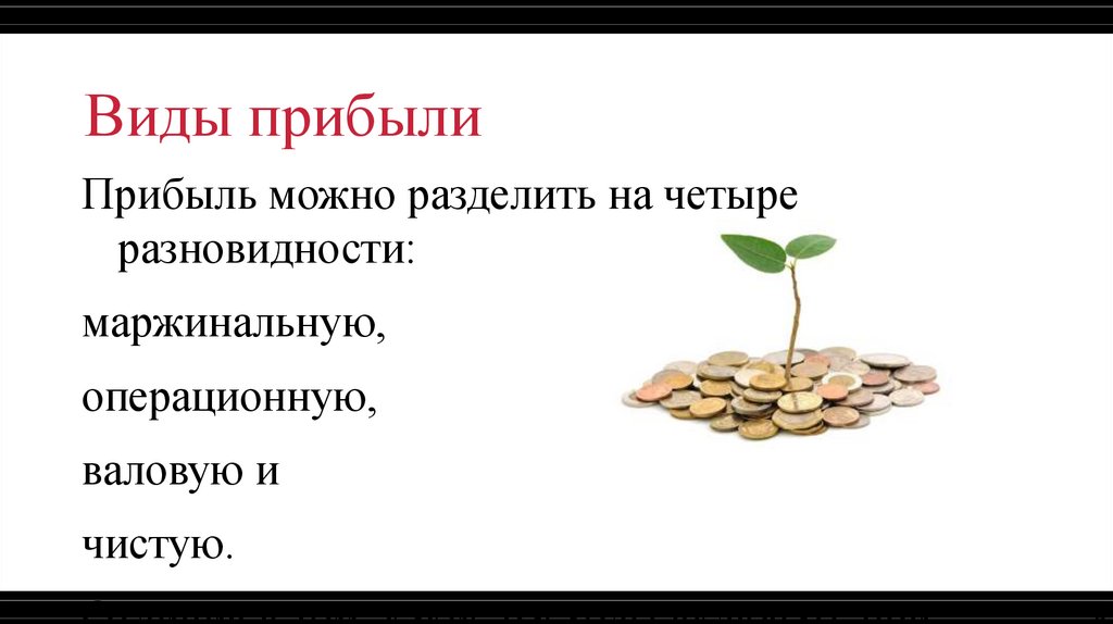 Виды прибыли