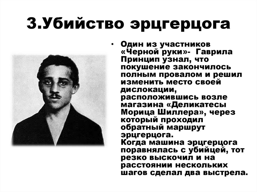 3.Убийство эрцгерцога