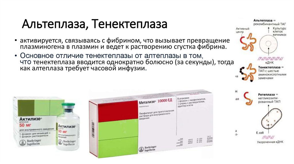 Альтеплаза, Тенектеплаза