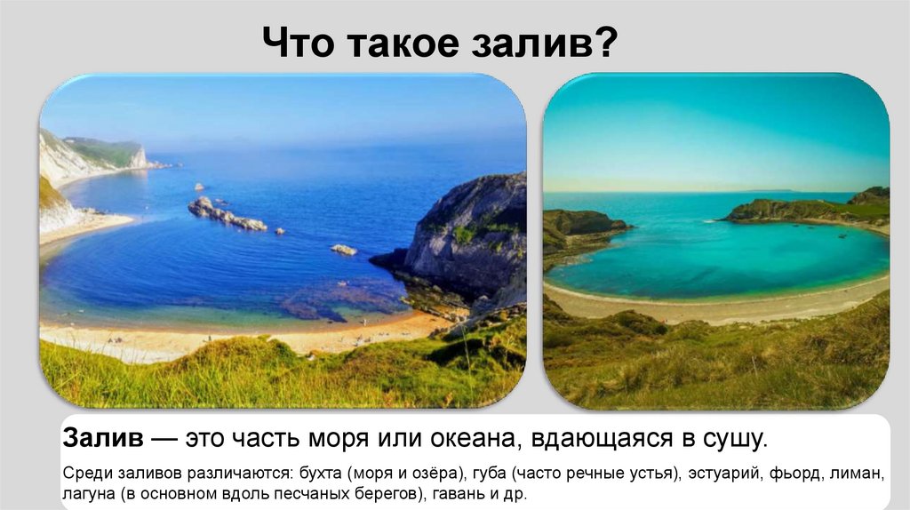 Что такое залив?