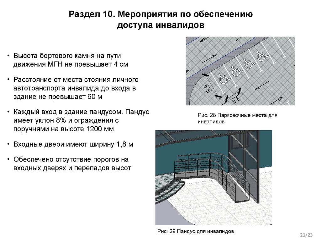 Раздел 10. Мероприятия по обеспечению доступа инвалидов