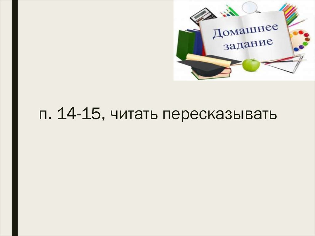 п. 14-15, читать пересказывать