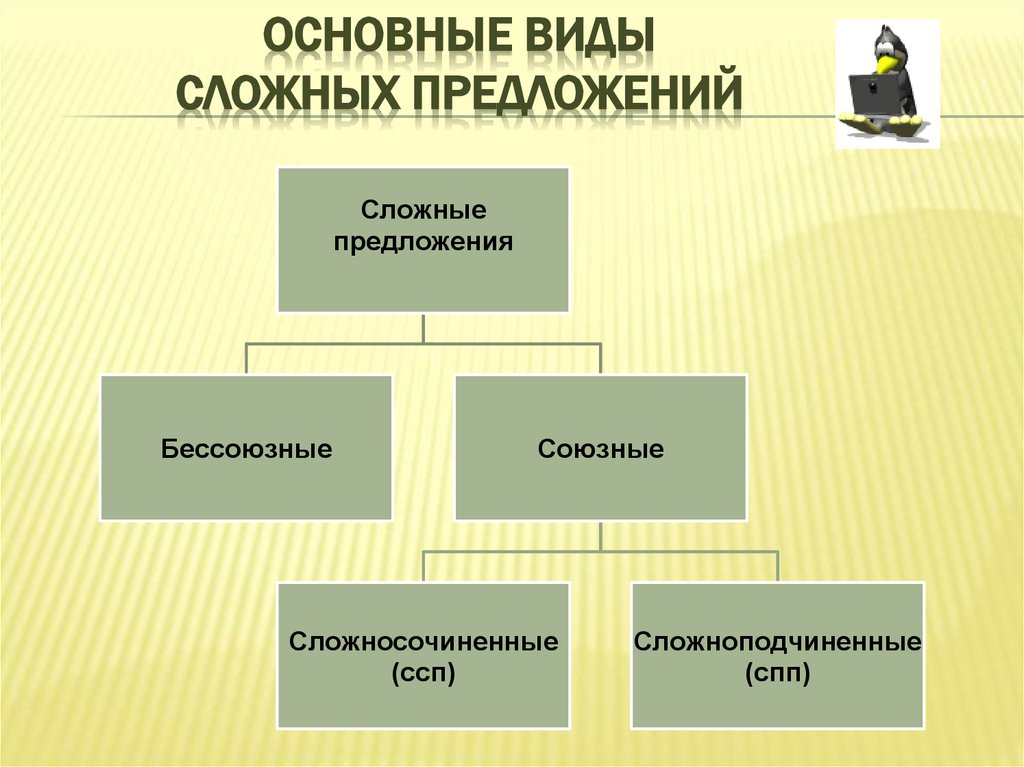 Основные виды сложных предложений