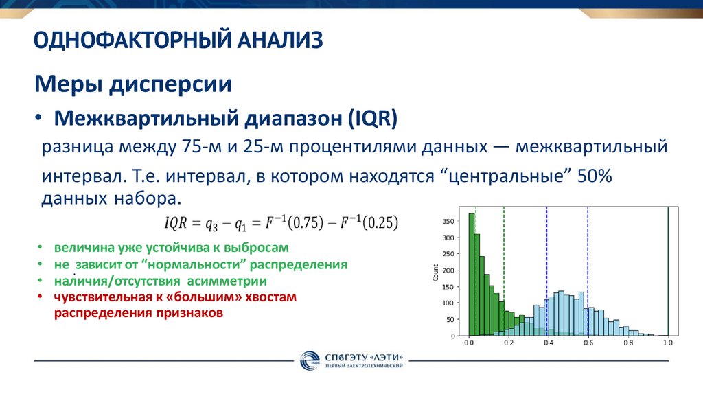 Однофакторный анализ