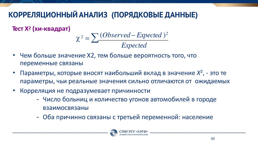 Корреляционный анализ (Порядковые данные)