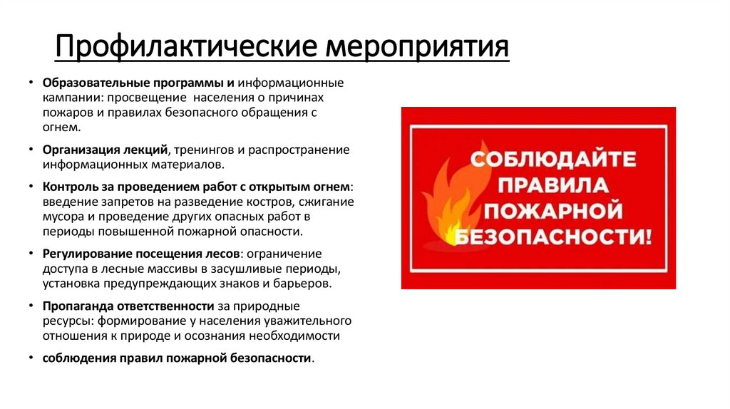 Профилактические мероприятия