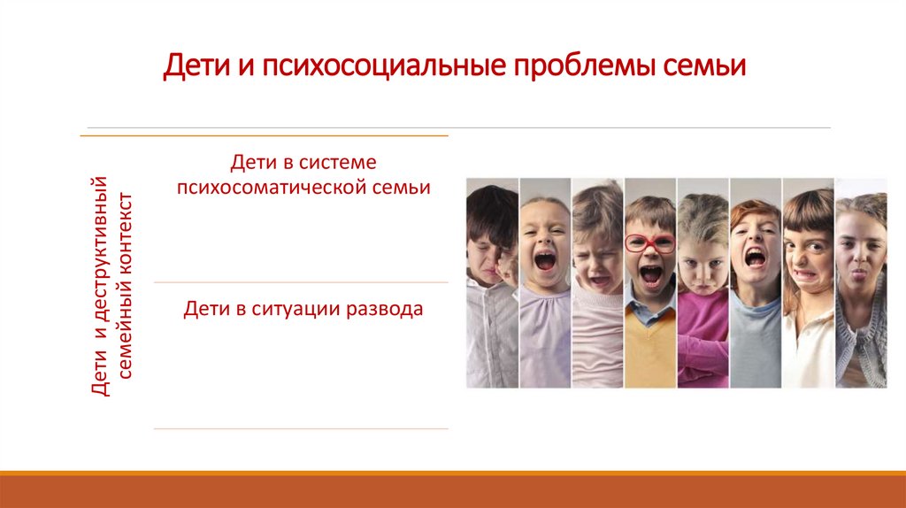 Дети и психосоциальные проблемы семьи