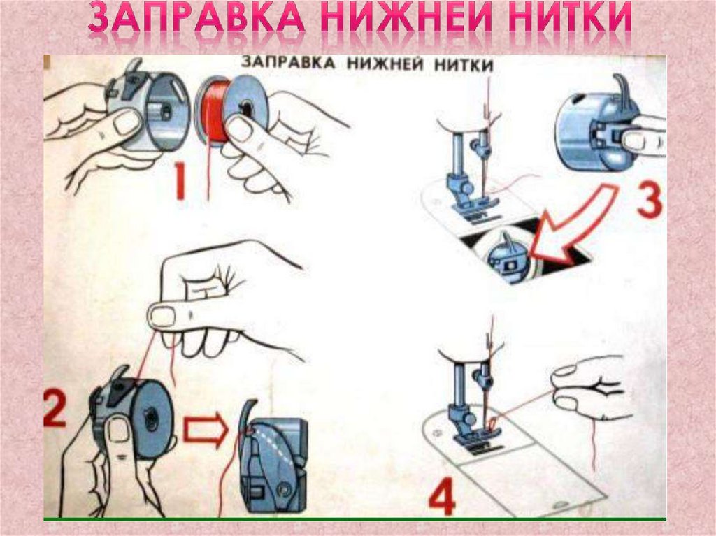 Заправка нижней нитки