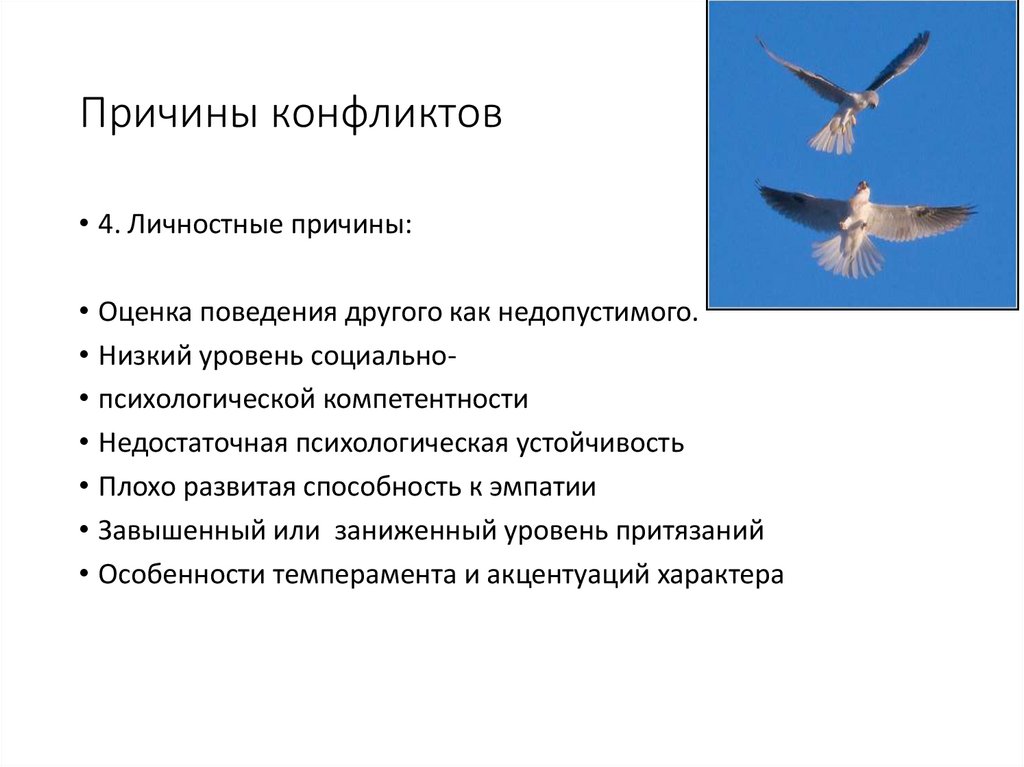 Причины конфликтов