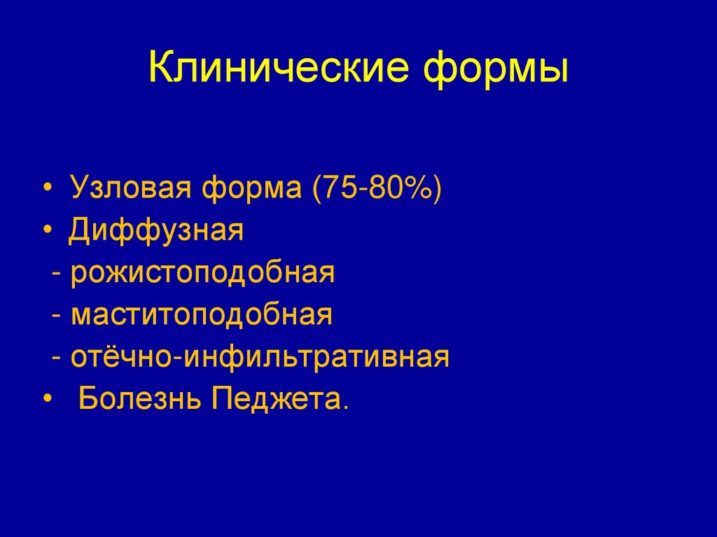 Клинические формы