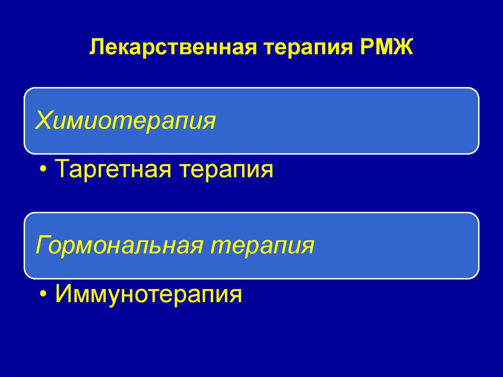 Лекарственная терапия РМЖ