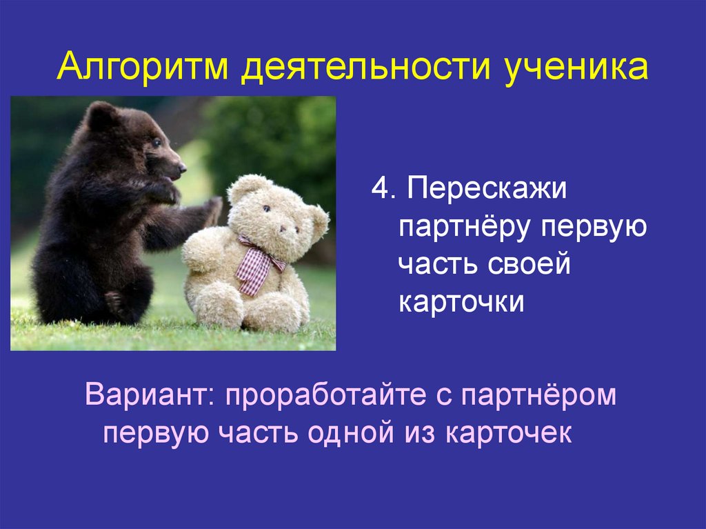 Алгоритм деятельности ученика