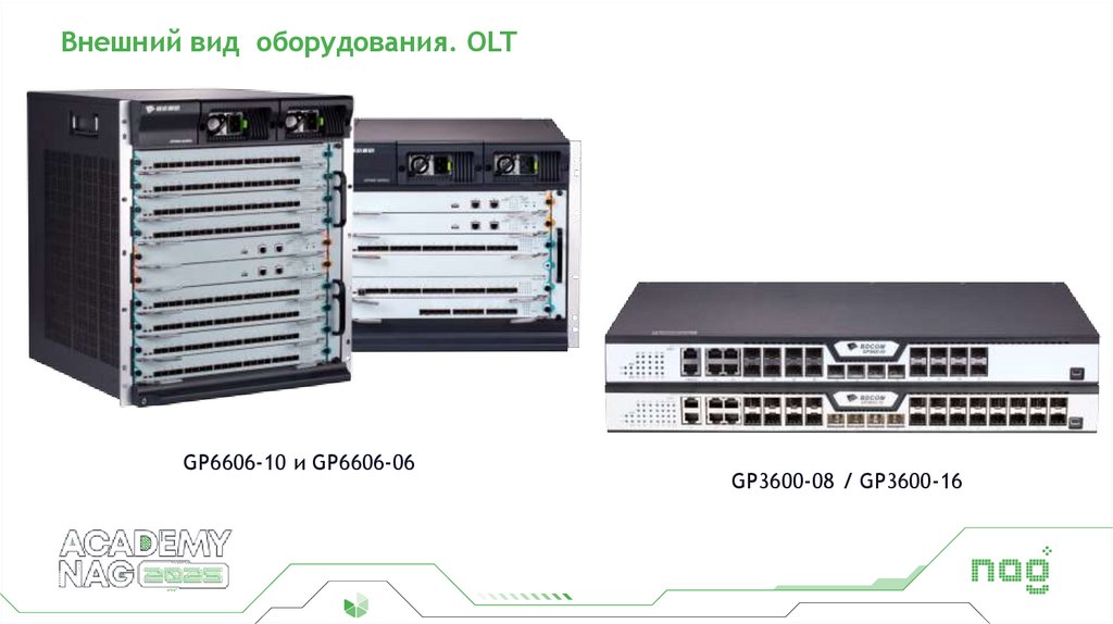 Внешний вид оборудования. OLT