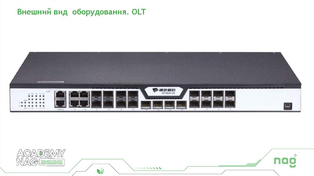 Внешний вид оборудования. OLT