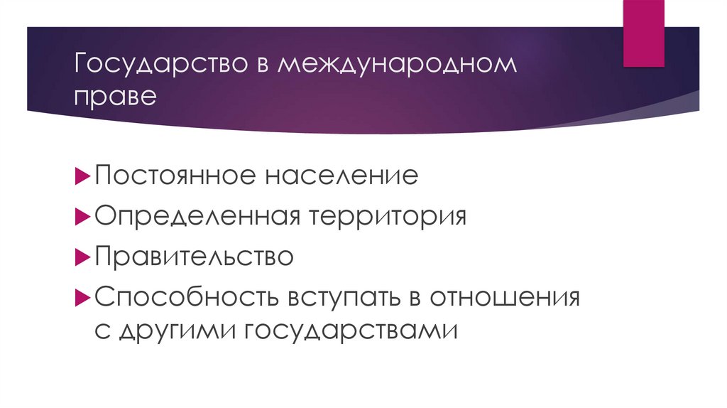 Государство в международном праве