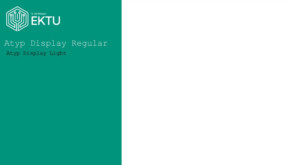 Atyp Display Regular