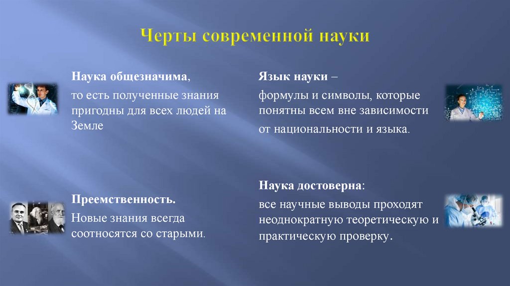 Черты современной науки